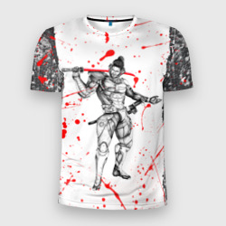 Мужская футболка 3D Slim Metal gear Rising blood