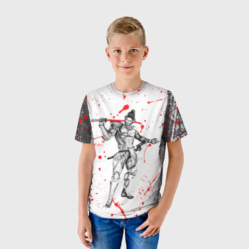 Детская футболка 3D Metal gear Rising blood, цвет 3D печать - фото 3