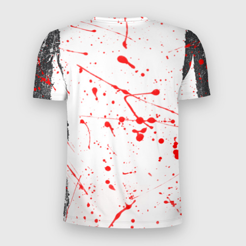 Мужская футболка 3D Slim с принтом Metal gear rising blood, вид сзади #1