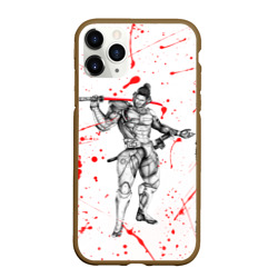 Чехол для iPhone 11 Pro Max матовый Metal gear Rising blood