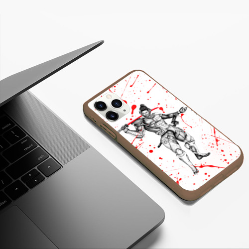 Чехол для iPhone 11 Pro Max матовый Metal gear Rising blood, цвет коричневый - фото 5