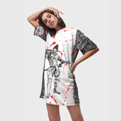 Платье-футболка 3D Metal gear Rising blood - фото 2