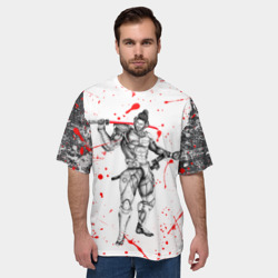 Мужская футболка oversize 3D Metal gear Rising blood - фото 2