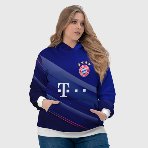 Женская толстовка 3D Bayern Munchen Абстракция, цвет 3D печать - фото 6