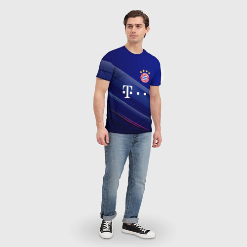 Мужская футболка 3D Bayern Munchen Абстракция, цвет 3D печать - фото 5