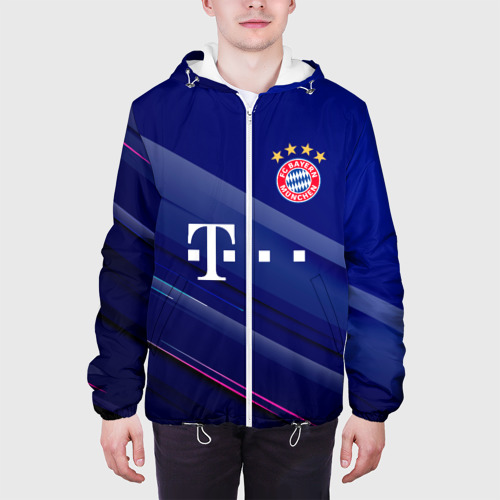 Мужская куртка 3D Bayern Munchen Абстракция, цвет 3D печать - фото 4