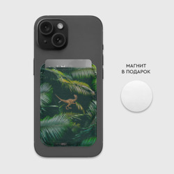 Картхолдер Magsafe магнитный Динозавр в зарослях джунглей - фото 2