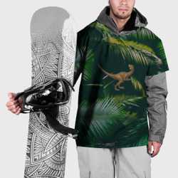 Накидка на куртку 3D Динозавр в зарослях джунглей