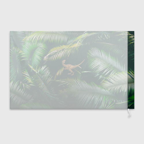 Флаг 3D Динозавр в зарослях джунглей - фото 2