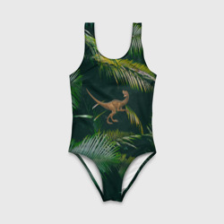 Детский купальник 3D Динозавр в зарослях джунглей - фото 2