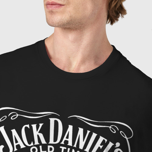 Мужская футболка хлопок Джек Дэниелс легендарный виски, цвет черный - фото 6