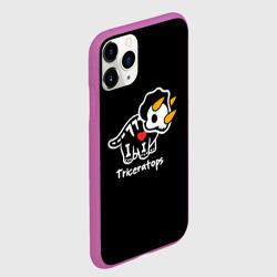 Чехол для iPhone 11 Pro матовый Динозавр с рогами - фото 2