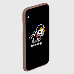 Чехол для iPhone XS Max матовый Динозавр с рогами - фото 2