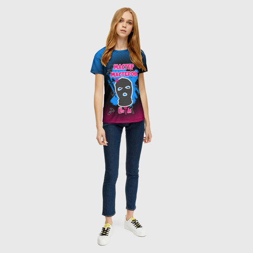Женская футболка 3D с принтом Мастер Мастеров, вид сбоку #3