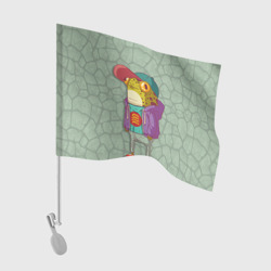 Флаг для автомобиля Лягуха-репер