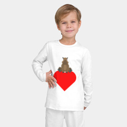 Детская пижама с лонгсливом хлопок Капибару на сердце - фото 2