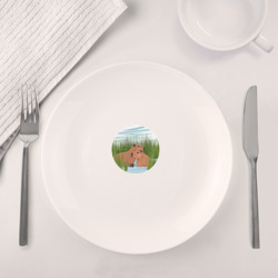 Набор: тарелка + кружка Водосвинки капибары - фото 2