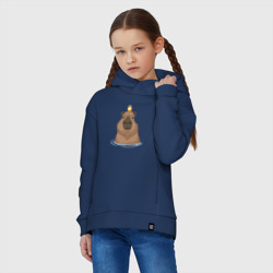 Детское худи Oversize хлопок Капибару с птичкой - фото 2