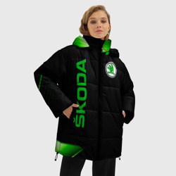 Женская зимняя куртка Oversize Skoda Sport Абстракция - фото 2