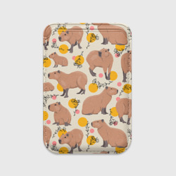 Картхолдер Magsafe магнитный Милая капибару паттерн