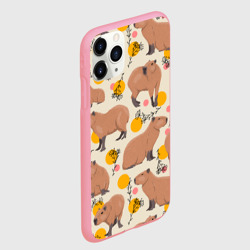 Чехол для iPhone 11 Pro Max матовый Милая капибару паттерн - фото 2