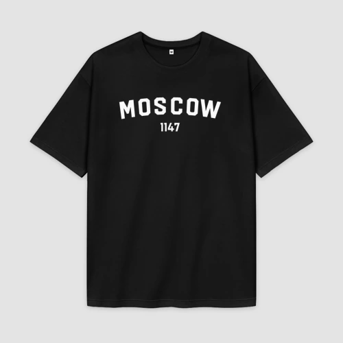 Мужская футболка Oversize хлопок premium Moscow 1147