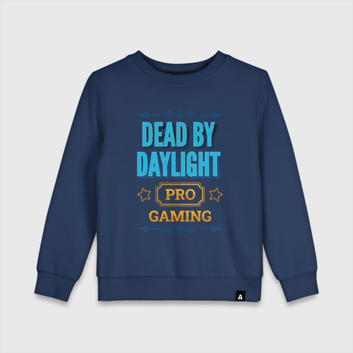 Детский свитшот хлопок с принтом Игра Dead by Daylight pro gaming, вид спереди #2