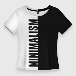 Женская футболка 3D Slim Minimalism - black and white