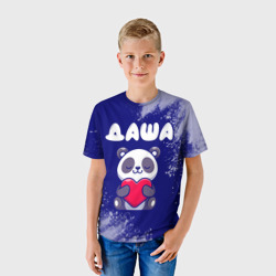 Детская футболка 3D Даша панда с сердечком - фото 2