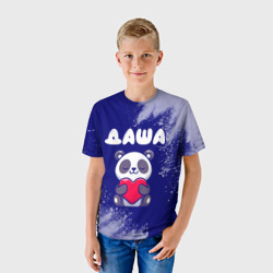 Детская футболка 3D Даша панда с сердечком - фото 2