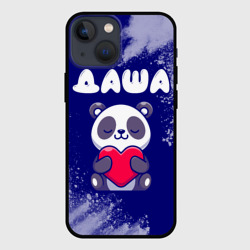 Чехол для iPhone 13 mini Даша панда с сердечком