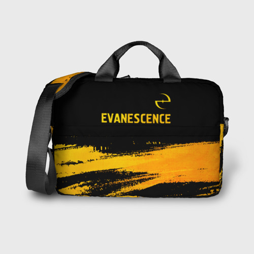 Сумка для ноутбука 3D Evanescence - gold gradient: символ сверху, цвет 3D печать