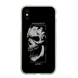 Чехол для iPhone XS Max матовый Memento mori - skull