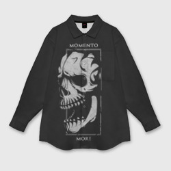 Мужская рубашка oversize 3D Memento mori - skull