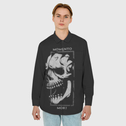 Мужская рубашка oversize 3D Memento mori - skull - фото 2