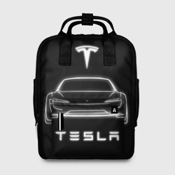 Женский рюкзак 3D Tesla white light