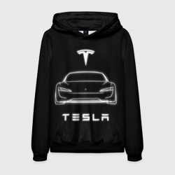 Мужская толстовка 3D Tesla white light