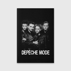 Обложка для паспорта матовая кожа Depeche Mode - black & white portrait