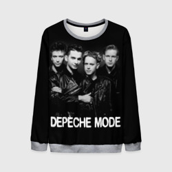 Мужской свитшот 3D Depeche Mode - black & white portrait