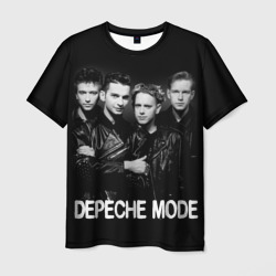 Мужская футболка 3D Depeche Mode - black & white portrait