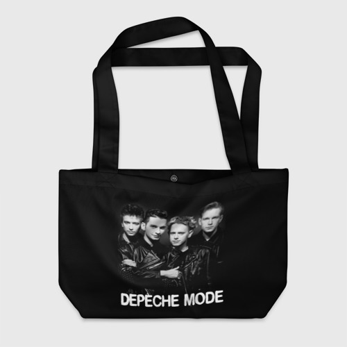 Пляжная сумка 3D Depeche Mode - black & white portrait