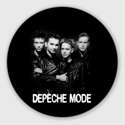 Круглый коврик для мышки Depeche Mode - black & white portrait