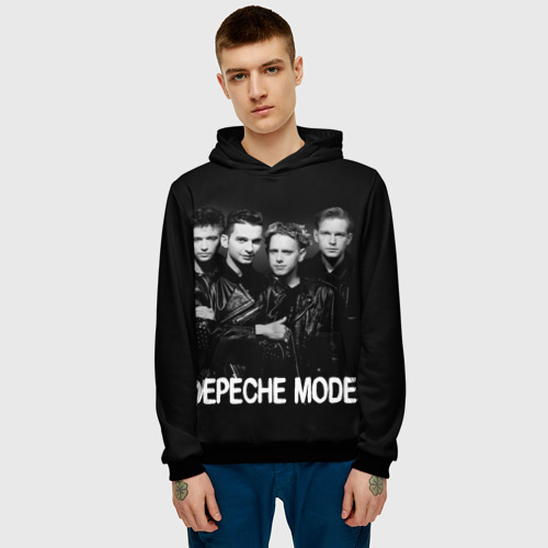 Мужская толстовка 3D Depeche Mode - black & white portrait, цвет черный - фото 3