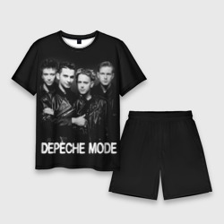 Мужской костюм с шортами 3D Depeche Mode - black & white portrait