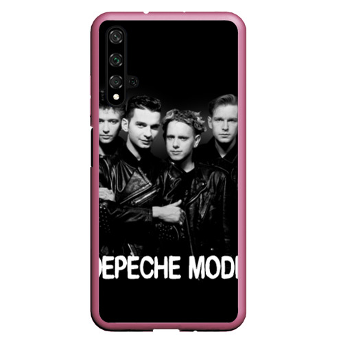 Чехол для Honor 20 Depeche Mode - black & white portrait, цвет малиновый