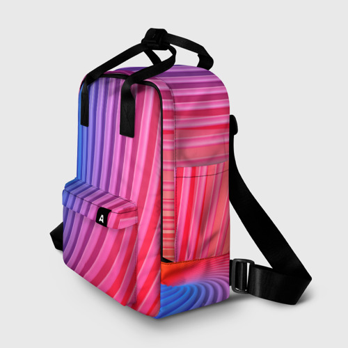 Женский рюкзак 3D Оптическая иллюзия с линиями - фото 2
