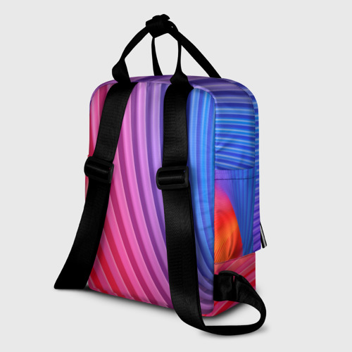 Женский рюкзак 3D Оптическая иллюзия с линиями - фото 5