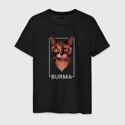 Мужская футболка хлопок Бурманская кошка