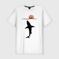 Мужская футболка хлопок Slim Опасная рыбалка