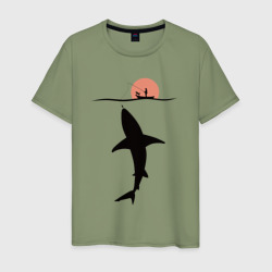 Мужская футболка хлопок Опасная рыбалка